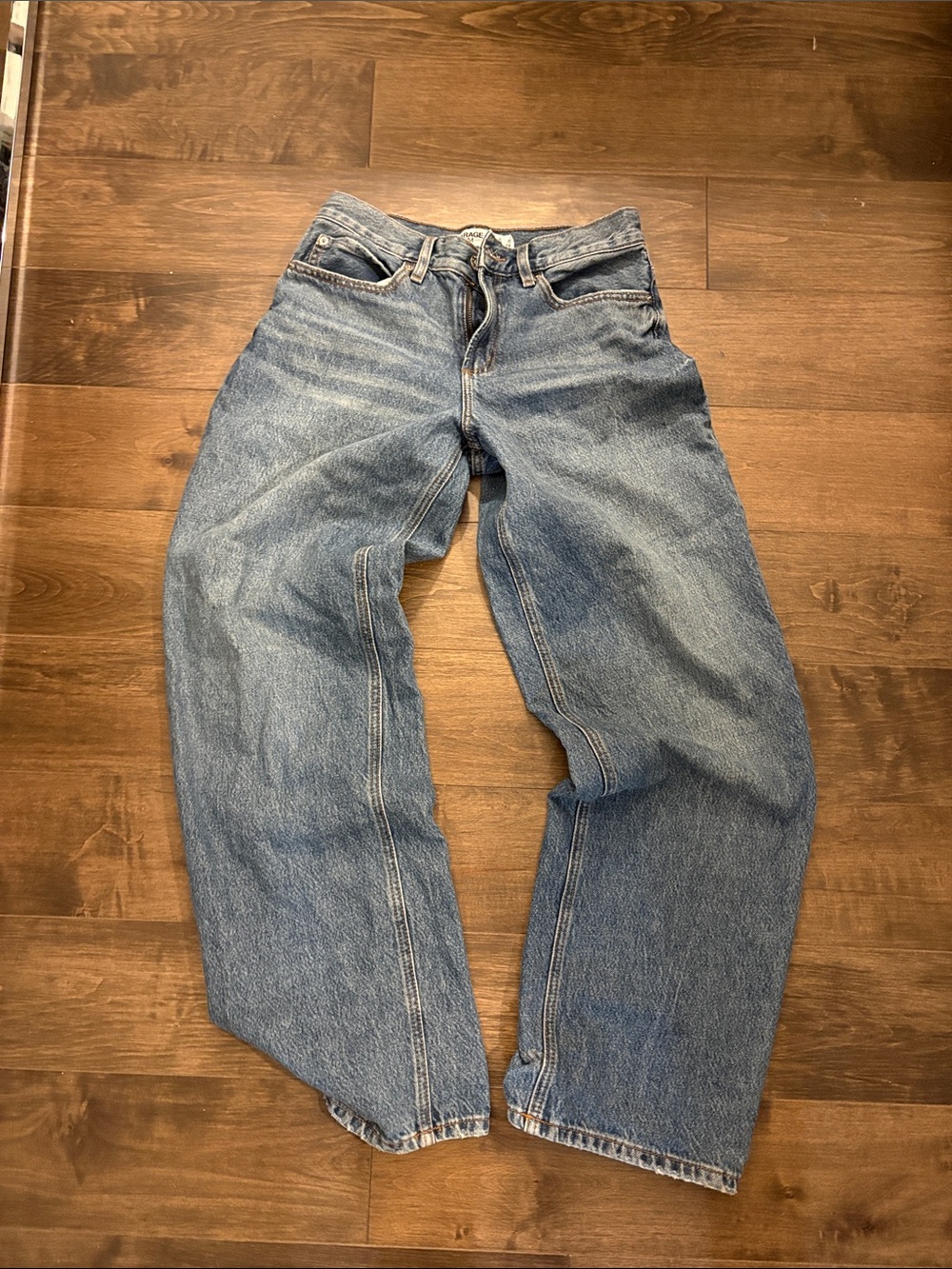 Garage low rise baggy  Blue Denim Jeans -